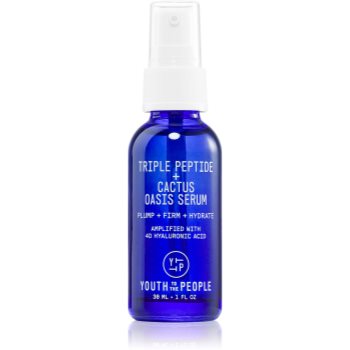 Youth To The People Oasis Triple Peptide + Cactus Serum ser facial pentru față și gât - imagine 2